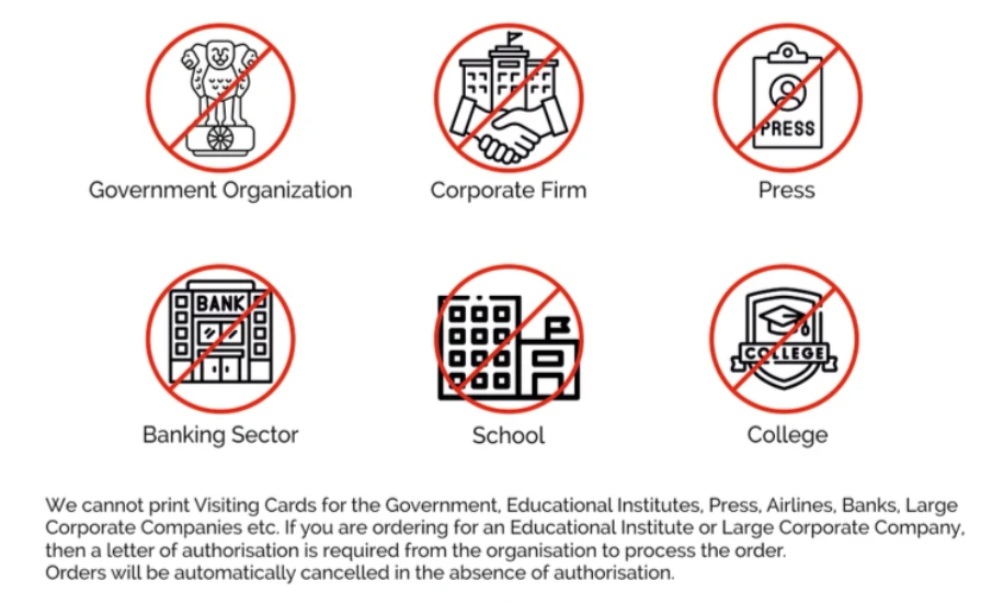 Standard Visiting Cards